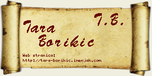 Tara Borikić vizit kartica